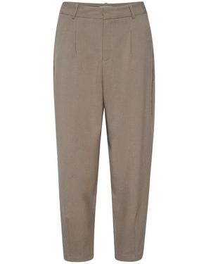 Kaffe Hoge Taille Cropped Broek Brindle - Grijs