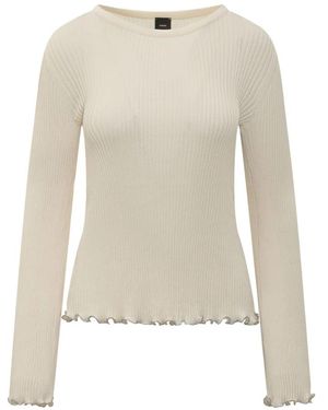 Pinko Gerüschtes Strickoberteil - Natur