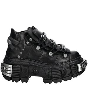 New Rock Lace-Up Boots - Noir