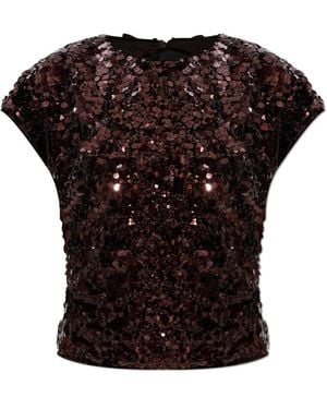 Ganni Top With An Open Back - Black