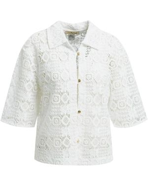 Smith & Soul Gehaakt Jasje Met Korte Mouwen - Wit