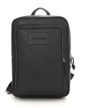 Emporio Armani Lederrucksack - Schwarz