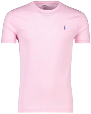 Polo Ralph Lauren Roze Custom Slim Fit T-Shirt