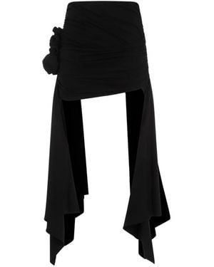 Magda Butrym Chic Mini Skirt With Asymmetrical Hem - Black