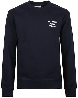 Drole de Monsieur Le Sweatshirt Slogan - Blauw