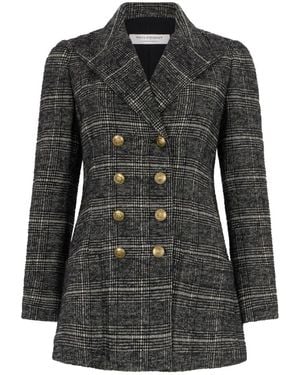 Philosophy Di Lorenzo Serafini Jassen ,Veelkleurig ,Geruite Double-Breasted Jas - Zwart