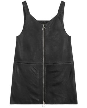 Fiorucci Lederkleid Mit Reißverschlusstasche - Schwarz