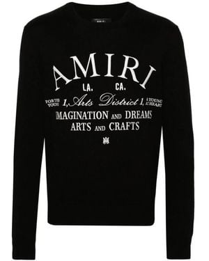 Amiri Round-Neck Knitwear - Black