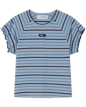 laagam Zaira Geborduurd Logo T-Shirt - Blauw