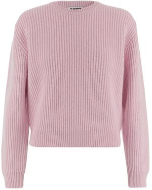 Jil Sander Truien & Vesten ,Roze ,Wol Wool Sweater - Paars