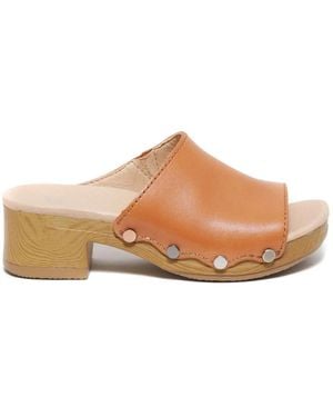 Dansko Heeled Mules - Brown
