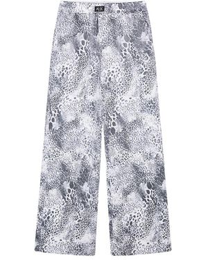 Alix The Label Animal Wide Leg Pants - Blauw