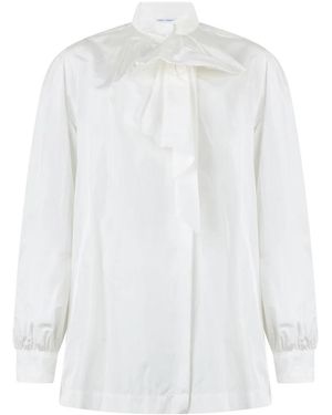 Alberta Ferretti Overhemden ,Wit ,Polyester Elegant Shirt Met Lange Mouwen