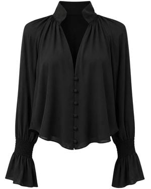 ACTUALEE Polyester Bluse - Schwarz