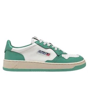 Autry Schoenen ,Groen ,Katoen Medalist Low