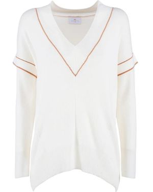 Nenette V-Neck Knitwear - White