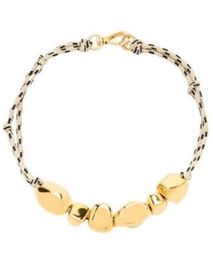 Plan C Accessoires ,Katoen Katoenen Koord Ketting - Metallic