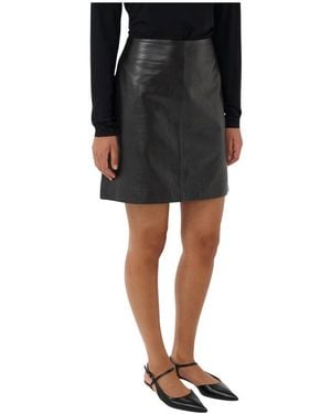 Soaked In Luxury Leather Skirts - Negro