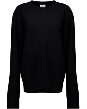 Courreges Round-Neck Knitwear - Noir