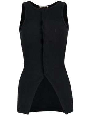 AURALEE Tops ,Zwart ,Katoen Soft Rib Tank