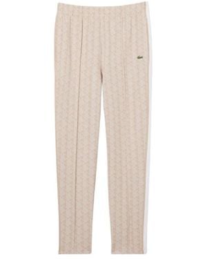 Lacoste Broeken ,Paris Monogram Trainingsbroeken - Naturel