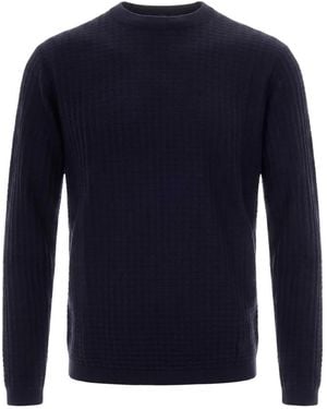 Emporio Armani Round-Neck Knitwear - Azul