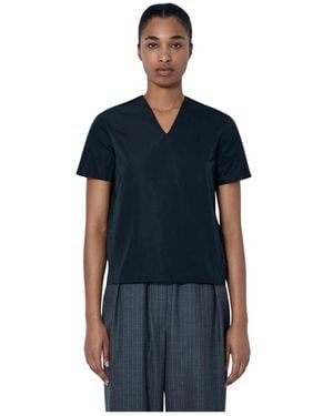 Jil Sander V-Ausschnitt-Oberteil - Blau