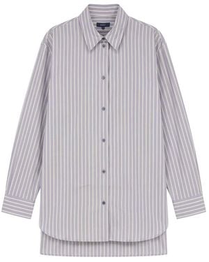 Soeur Overhemden ,Blauw ,Katoen Gestreepte Katoenen Blouse