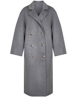 Loulou de Saison Double-Breasted Coats - Grigio
