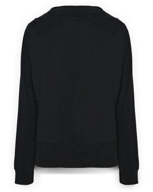 Elena Miro Modal Blend T-Shirt Met Boothals - Zwart