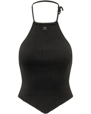 Courreges Sleeveless Tops - Black