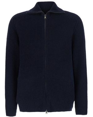 Tagliatore Zip Cardigan - Blauw
