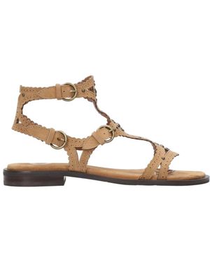 Ash Flat Sandals - Metallic