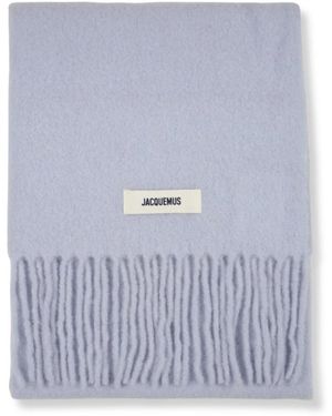 Jacquemus Wollen Fringed Sjaal - Blauw