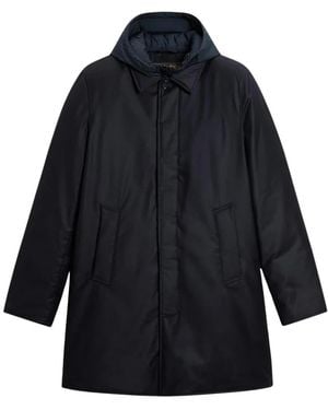 Woolrich Lp Wool Silk 2-In-1 Mantel - Blau