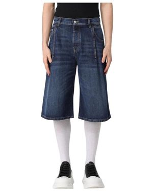 McQueen Denim Shorts - Blue