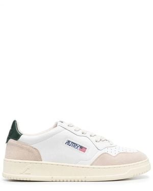 Autry Lederen Medaillewinnaar Lage Sneakers - Wit