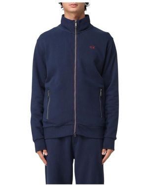 La Martina Sweatshirt Met Volledige Ritssluiting - Blauw