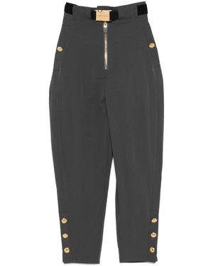Elisabetta Franchi Cropped Trousers - Noir