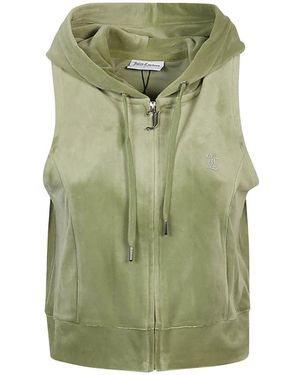 Juicy Couture Gilly Logo Velour Gilet - Groen