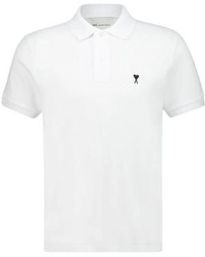 Ami Paris Polo Shirts - White