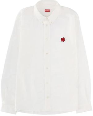 KENZO Overhemden ,Wit ,Katoen Boke Flower Shirt