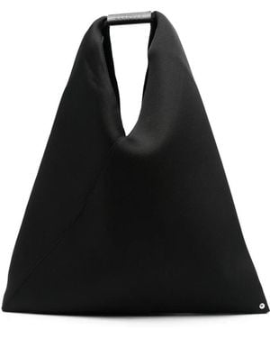 MM6 by Maison Margiela Zwarte Leren Piramide Heuptas