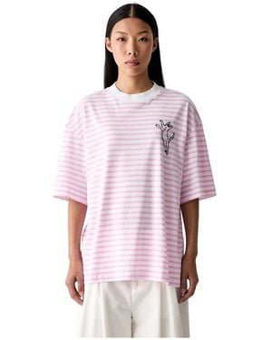 Iceberg Gestreept T-Shirt - Paars