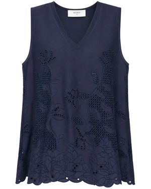 Beatrice B. Mouwloze Top - Blauw