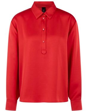 Marc Cain Overhemden ,Rood ,Polyester Rethink Together Blouse