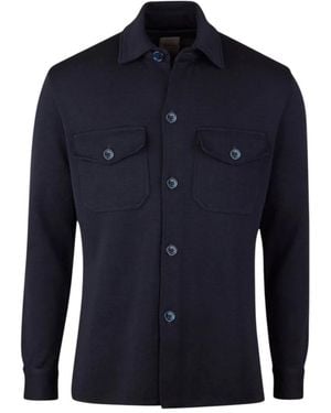 Stenströms Milano Overshirt Merino - Blau