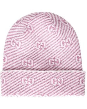 Gucci Accessoires ,Roze ,Wol Gg Monogram Muts