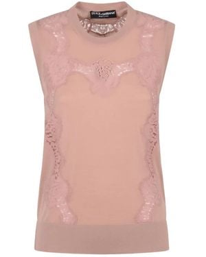 Dolce & Gabbana Sleeveless Tops - Pink