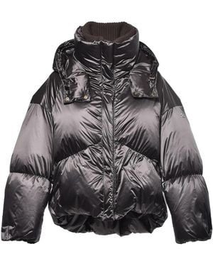 Baldinini Daunenjacke Aus Wolle Und Nylon - Grau